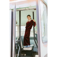 AT25124 Clubhouse Burgundy Velvet Sweatshirt