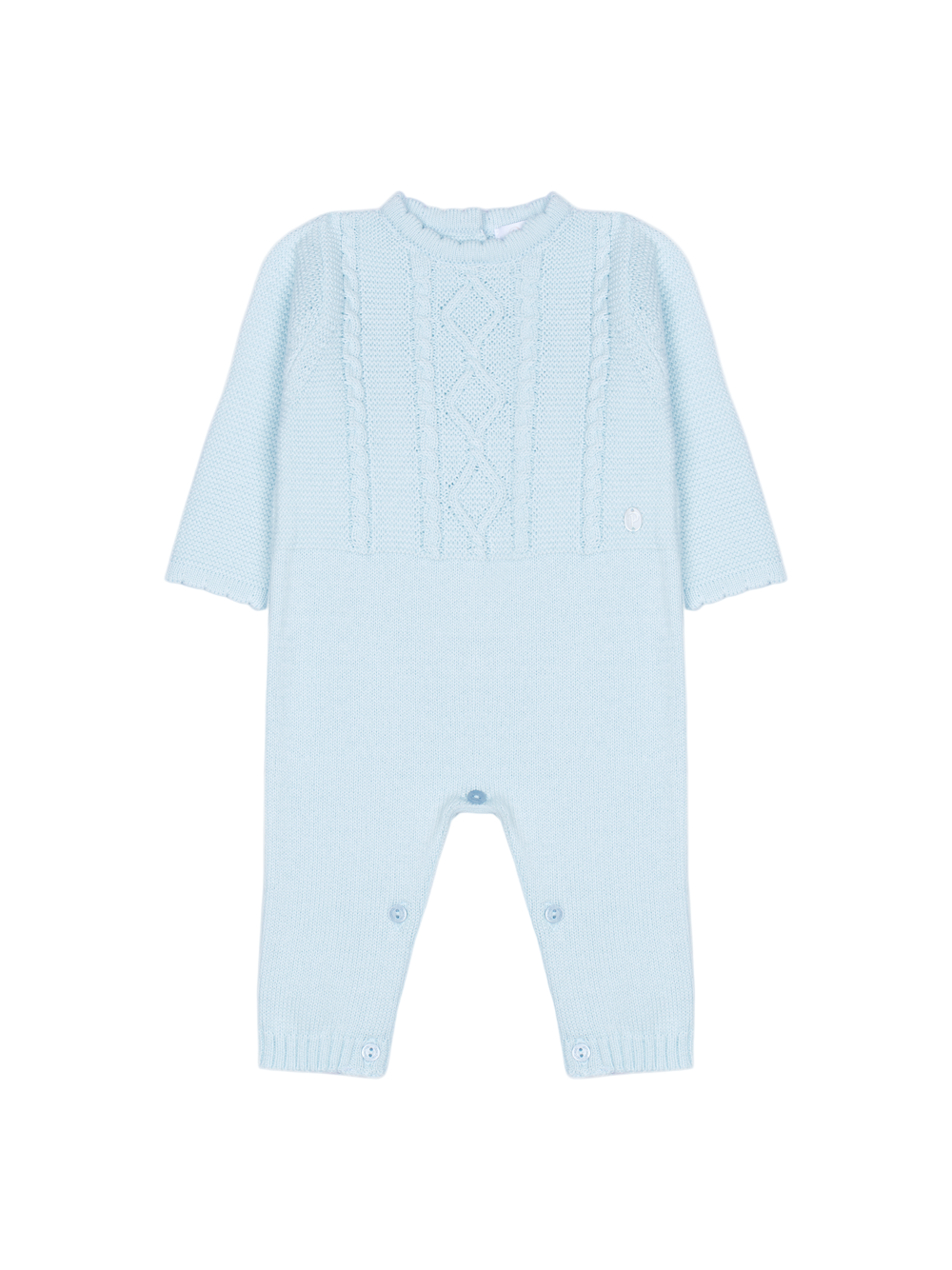 3360 Patachou blue baby babygrow - knit