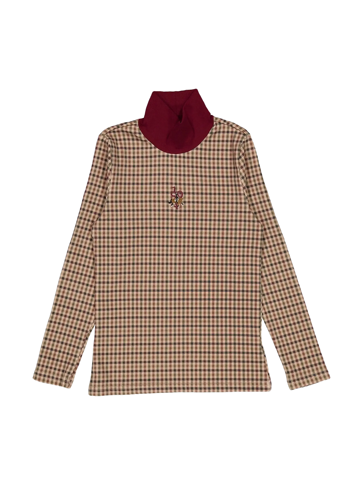 1984 kids Equestrian Plaid Turtleneck