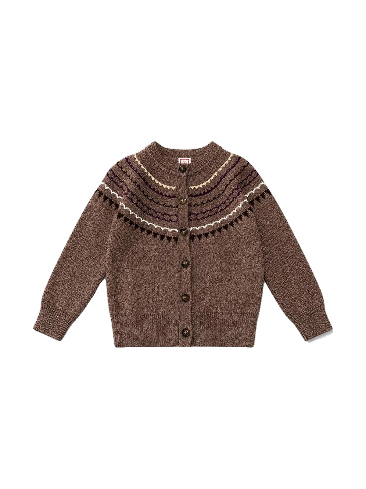 1984 kids Mauve Fairisle Cardigan