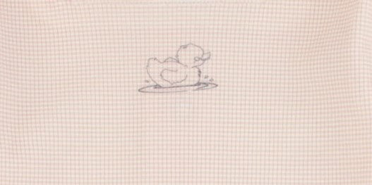 Striped Ducky Footie And Bonnet - Dusty Pink Stripe