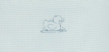 Striped Ducky Footie - Dusty Blue Stripe