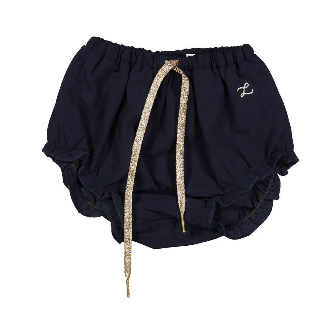 LBL04 Ladida Bloomers azul marino con cordón dorado