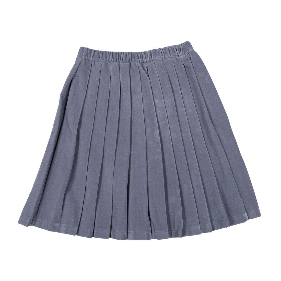 LBL28B Ladida Blue Velvet Pleated Skirt