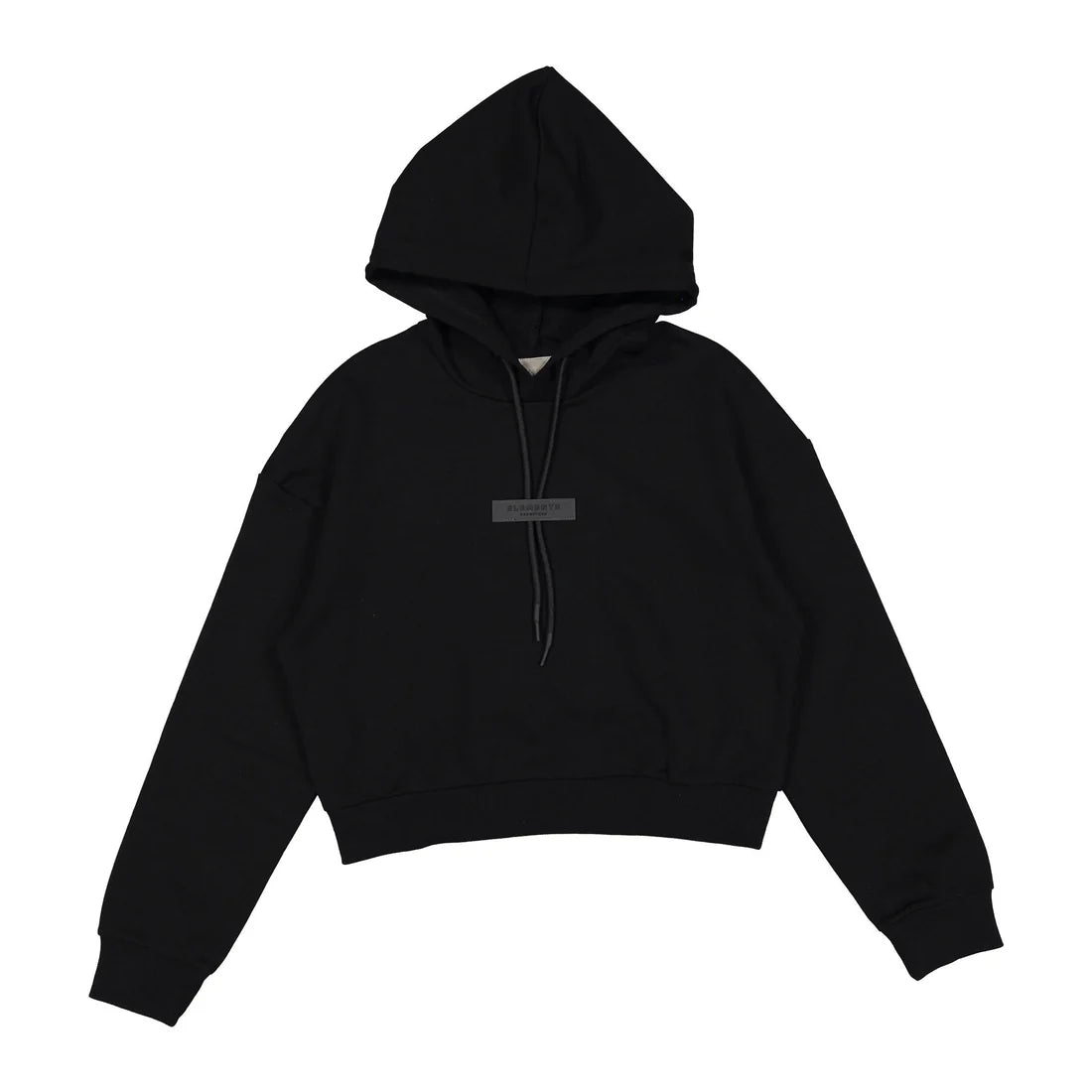 ELW203 Elements Black Sweatshirt With Hood And Rubber Tab On Strings