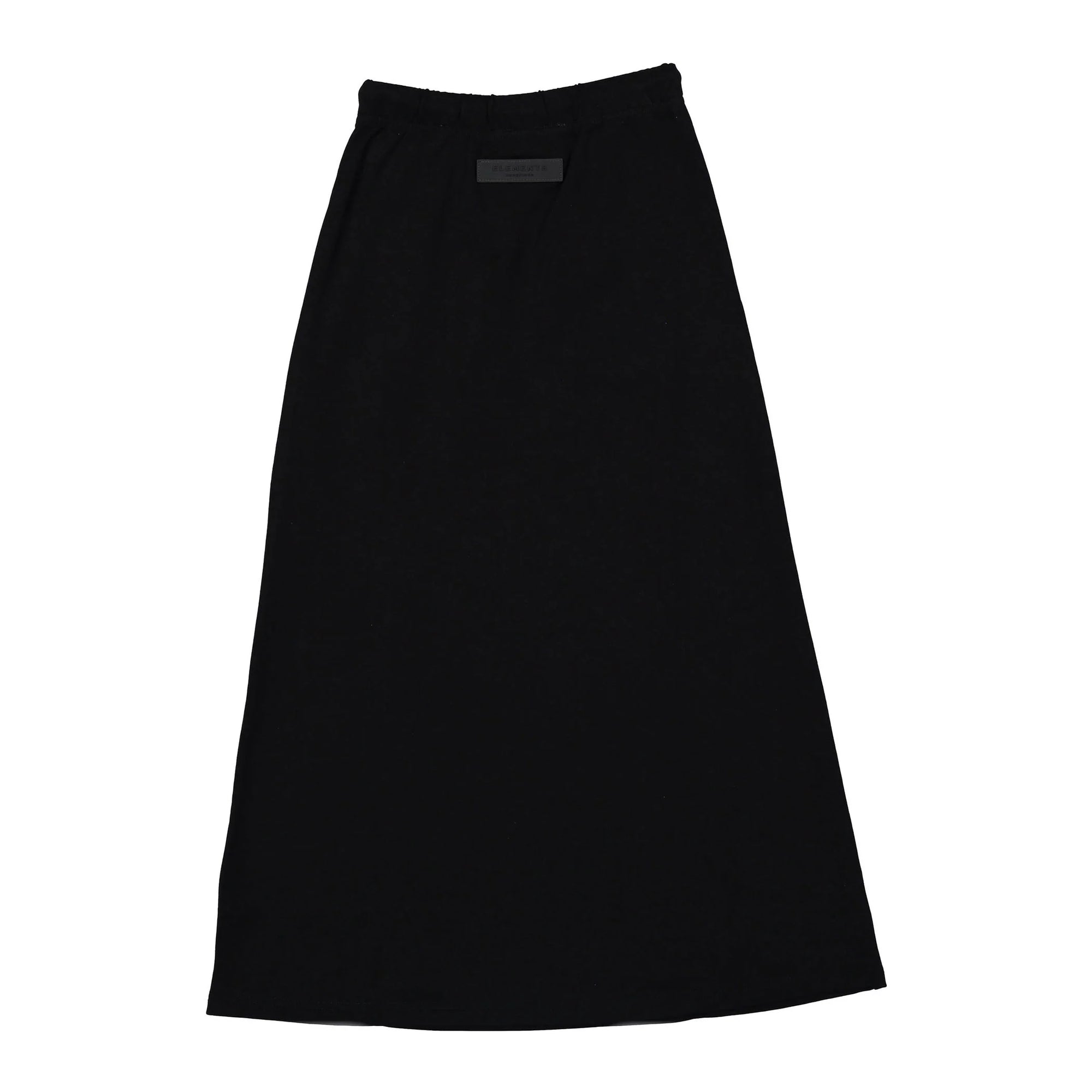 ELW208A Elements Black Maxi Length Sweatshirt Skirt With Drawstring