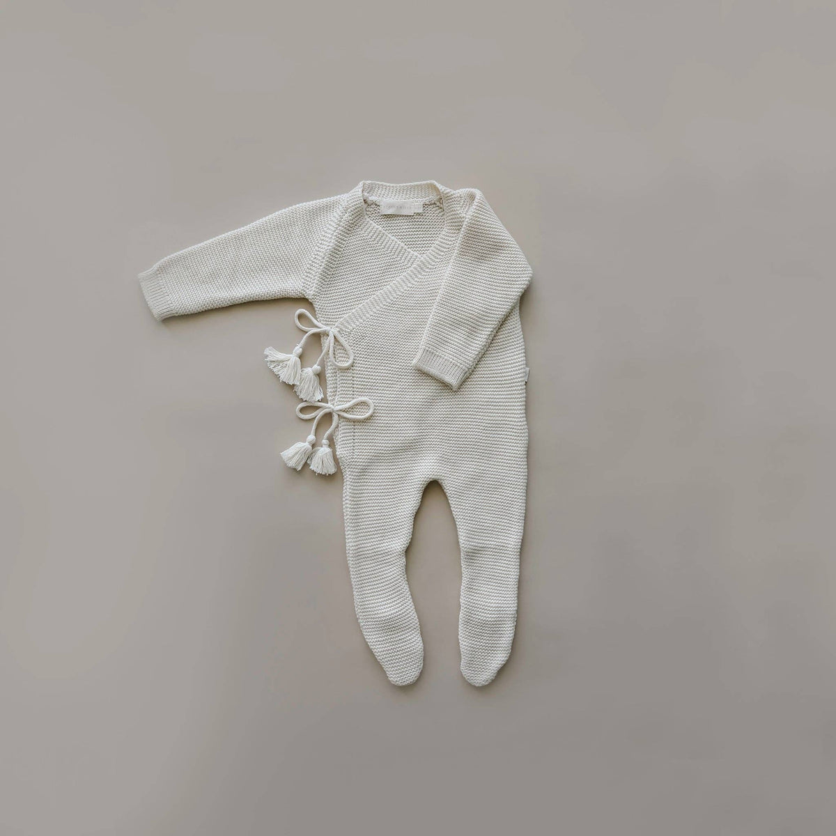 Knit Footed Jumpsuit Natural 3-6 mo
