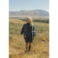 LBL28B Ladida Blue Velvet Pleated Skirt