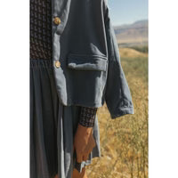 LBL30B Ladida Blue Velvet Blazer