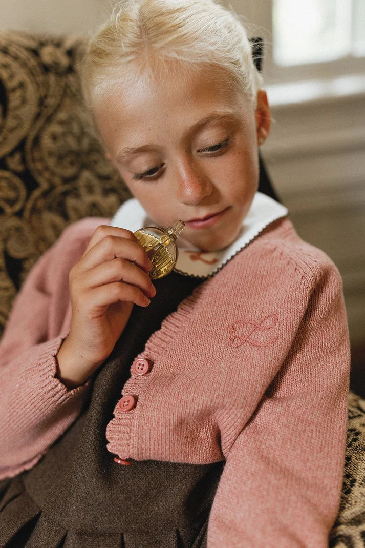 Pink Scalloped Cardigan - L By Ladida