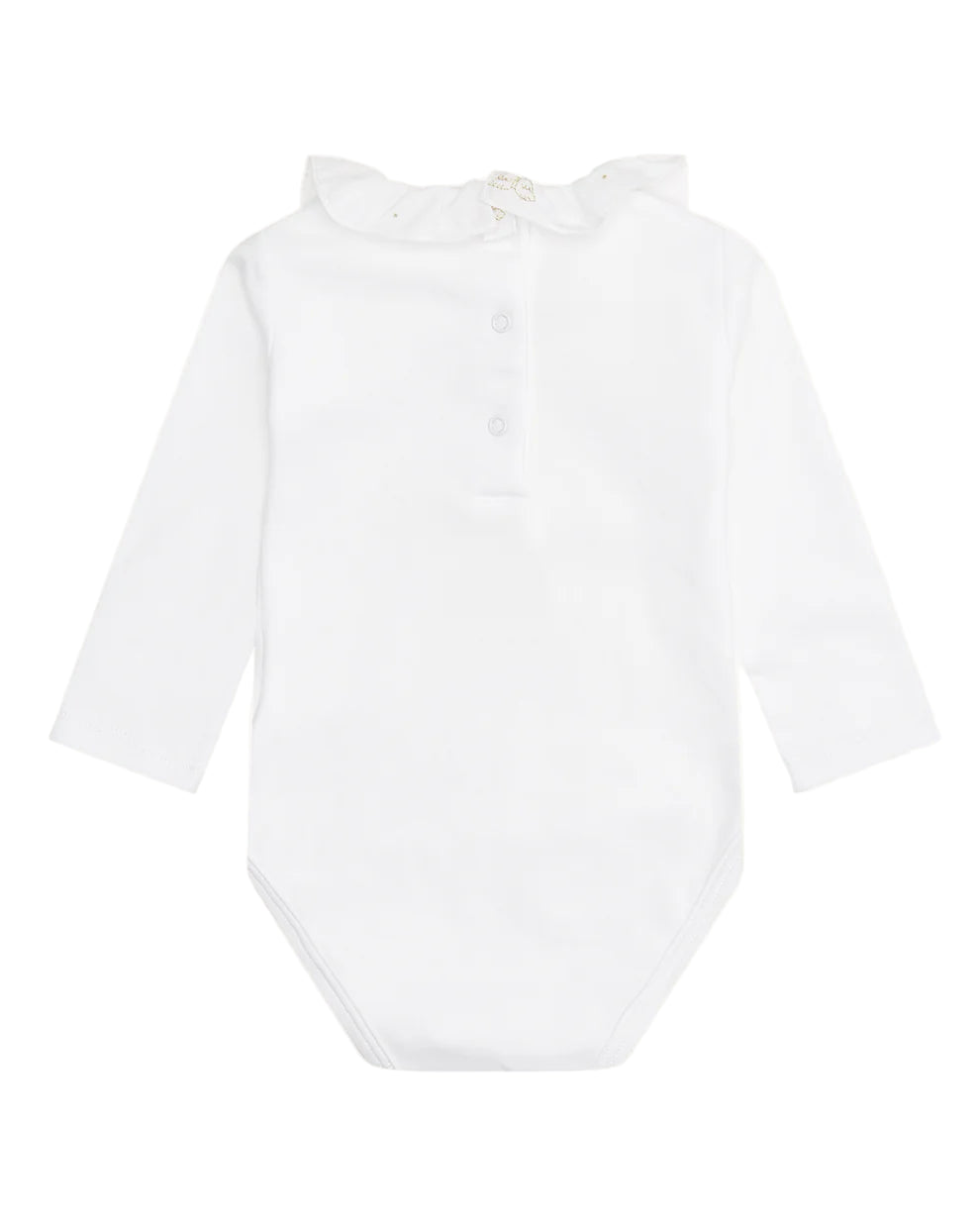NB4805S MARIE-CHANTAL ANGEL WING RUFFLE COLLAR ONESIE