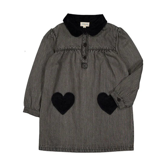 W251006 Louis Louise Belinda Washed Denim Dress