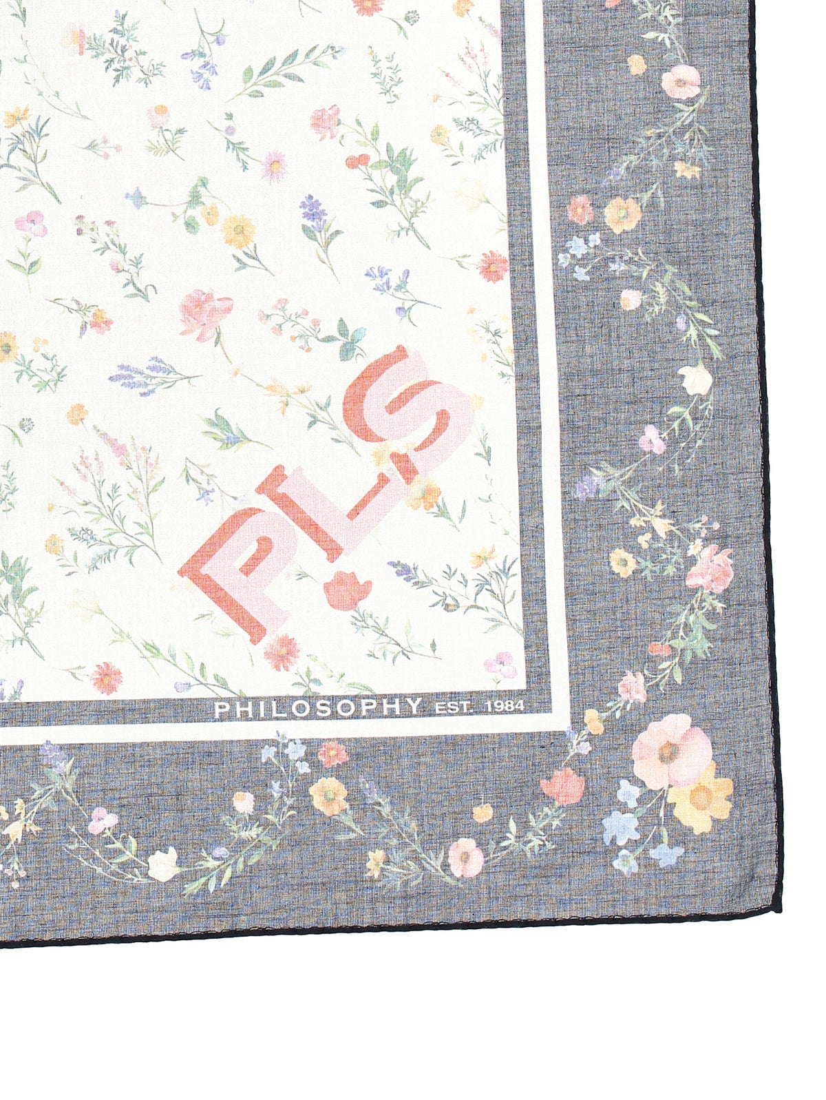 PAÑUELO CON ESTAMPADO BOTÁNICO DE FILOSOFÍA