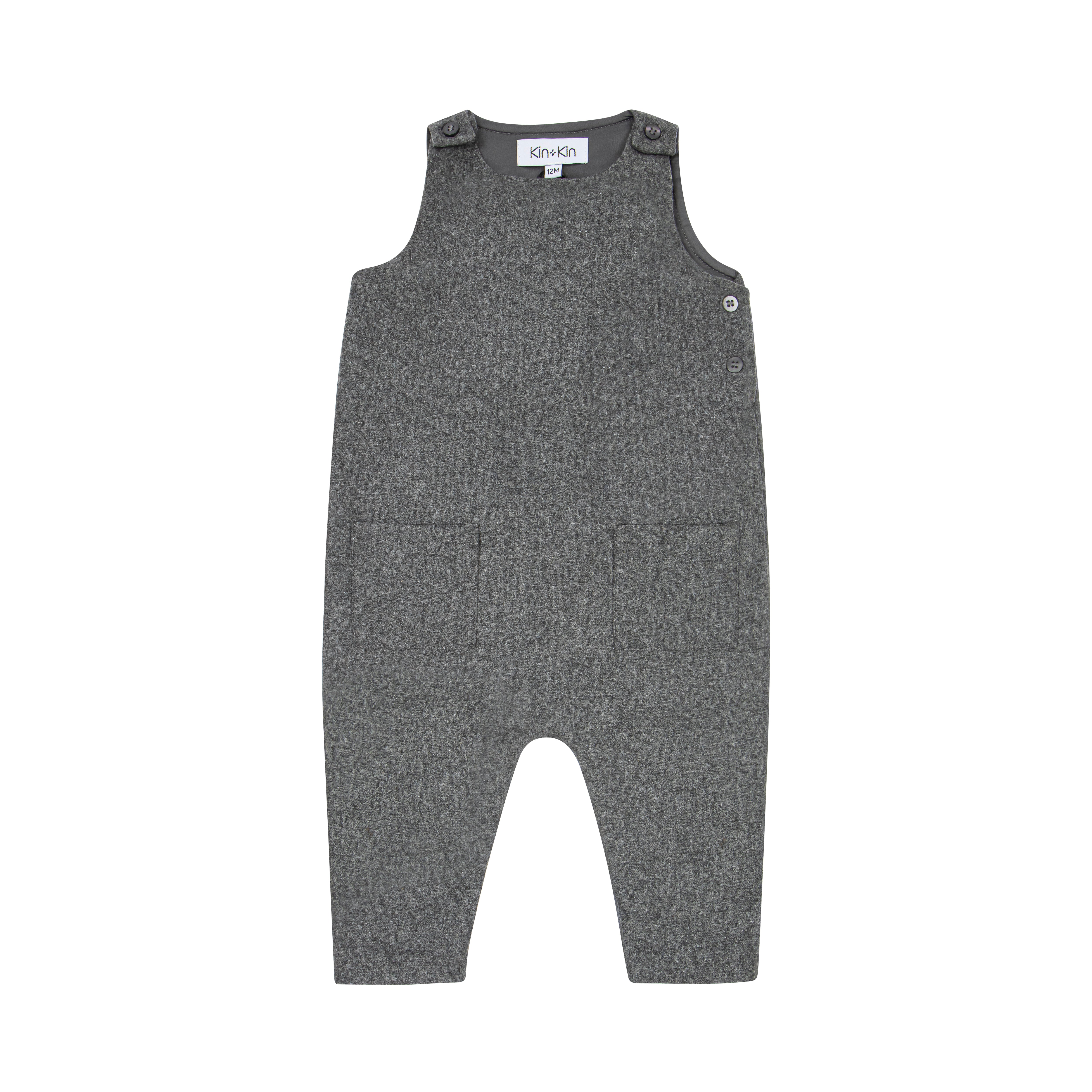 Boy's Long Romper – Grey – mcx