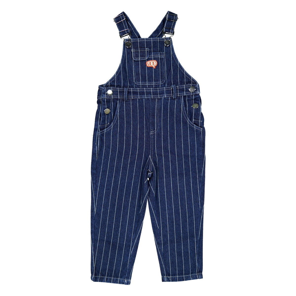 Striped Denim Overalls