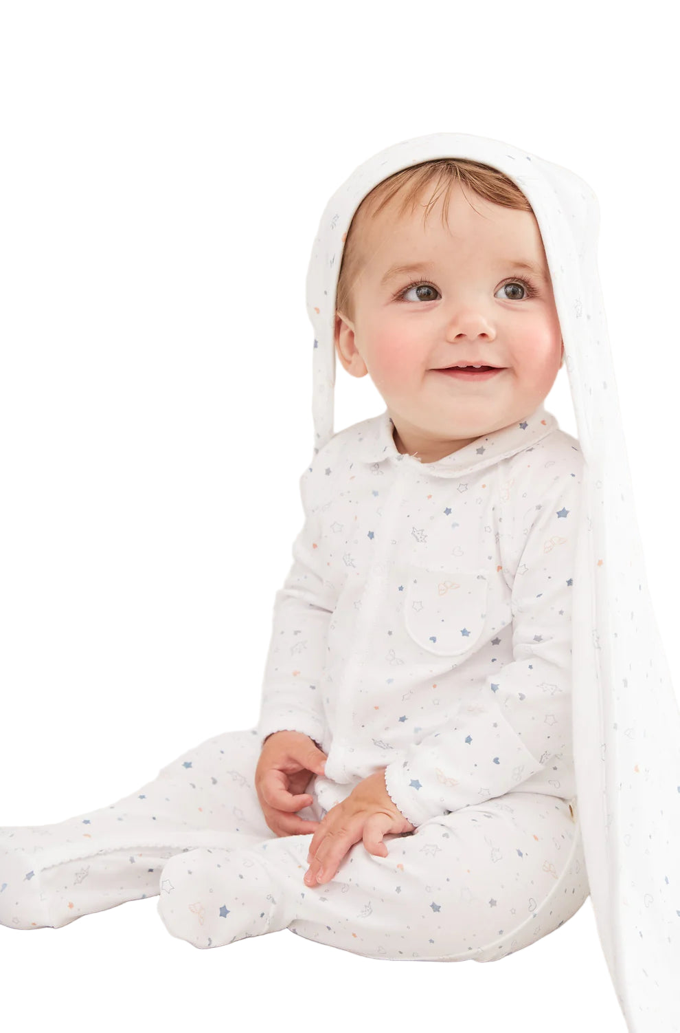 MC-105-CO24 MARIE-CHANTAL STAR&CROWN PRINT SLEEPSUIT