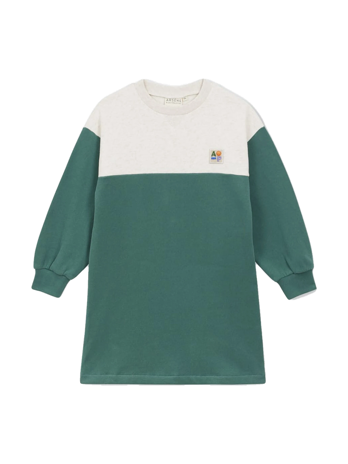 Arsène et les Pipelettes kids Two-Tone Fleece Dress - Green