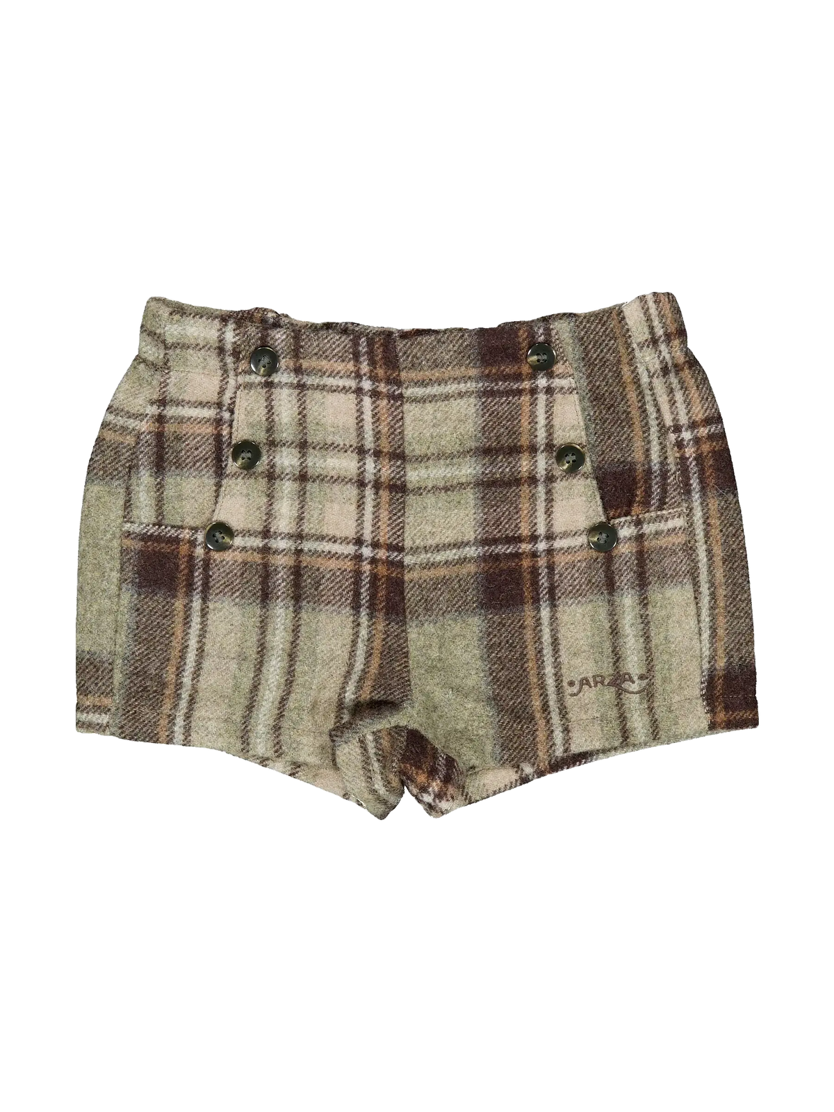 Arza kids Brown Plaid Shorts