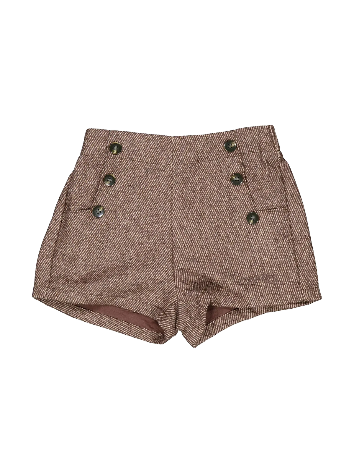 Arza kids Gray Textured Wool Shorts