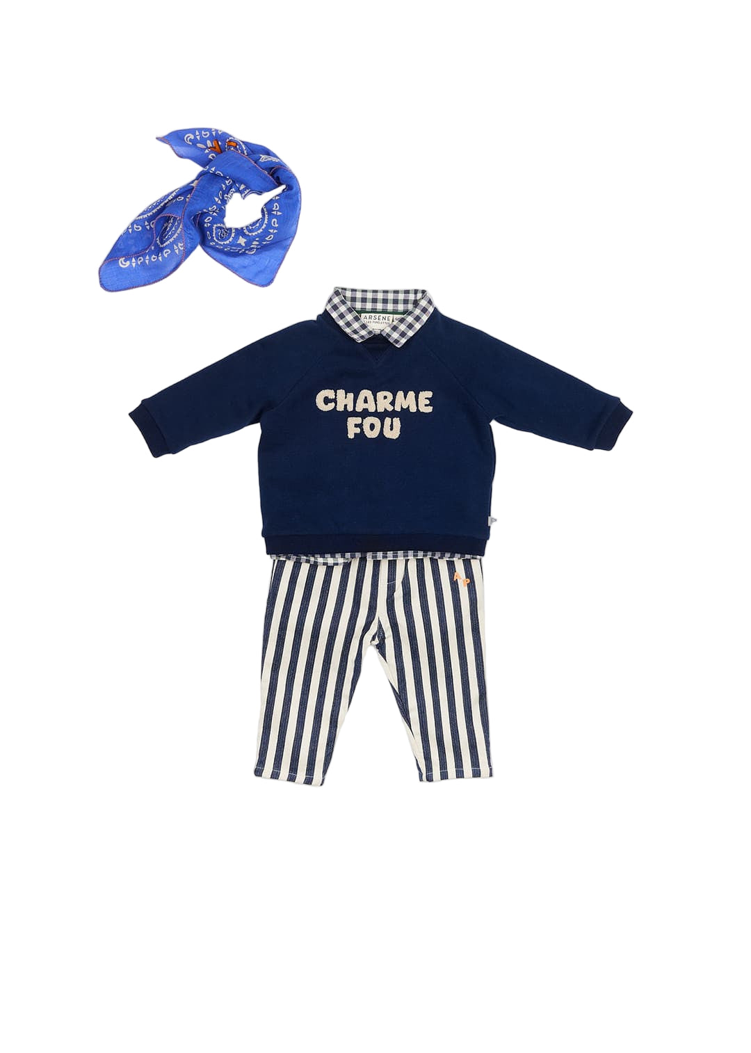 H25BS14 ARSENE & LES PIPELETTES Marine Sweat