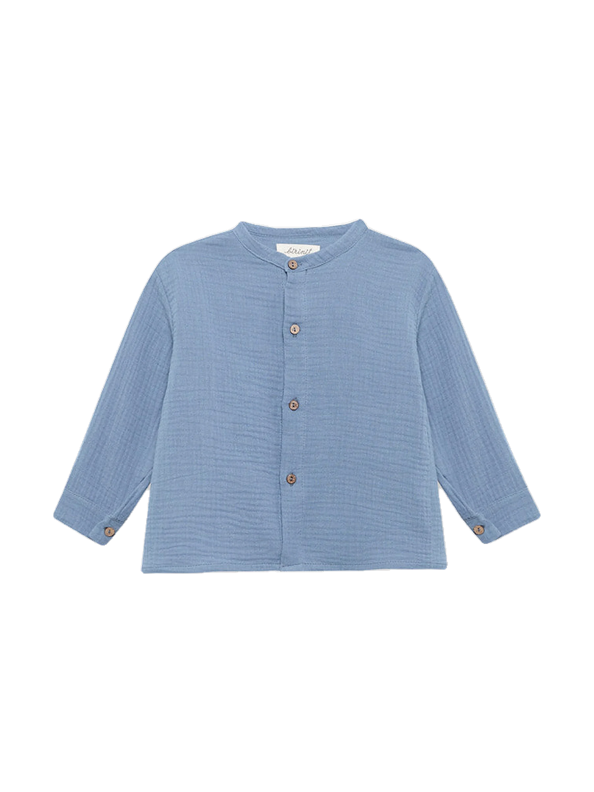 Birinit Baby Storm Blue Gauze Mao Shirt