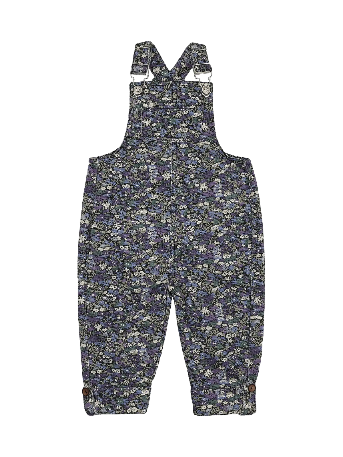 Farren and Me kids Denim Overall – Navy Liberty Print