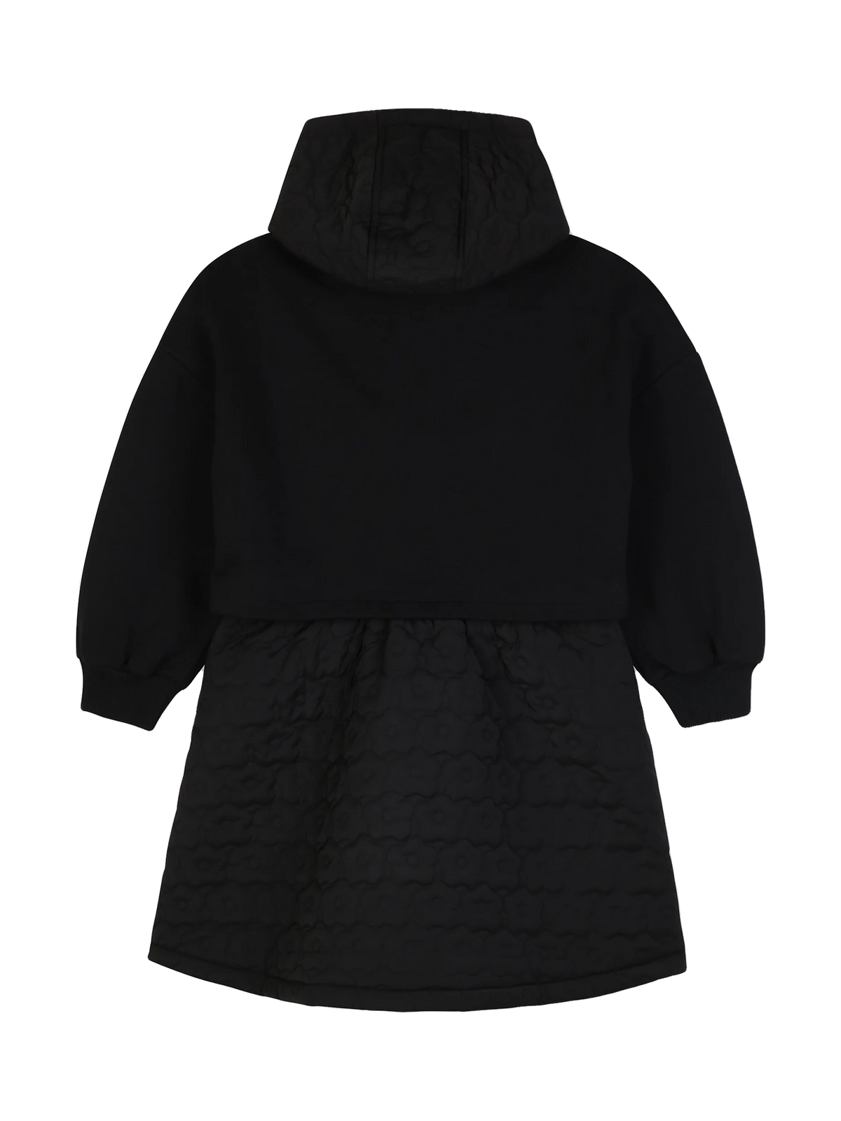 Kenzo kids Hooded Dress In Unbrushed Fleece, 2 In 1 Effect, view 2