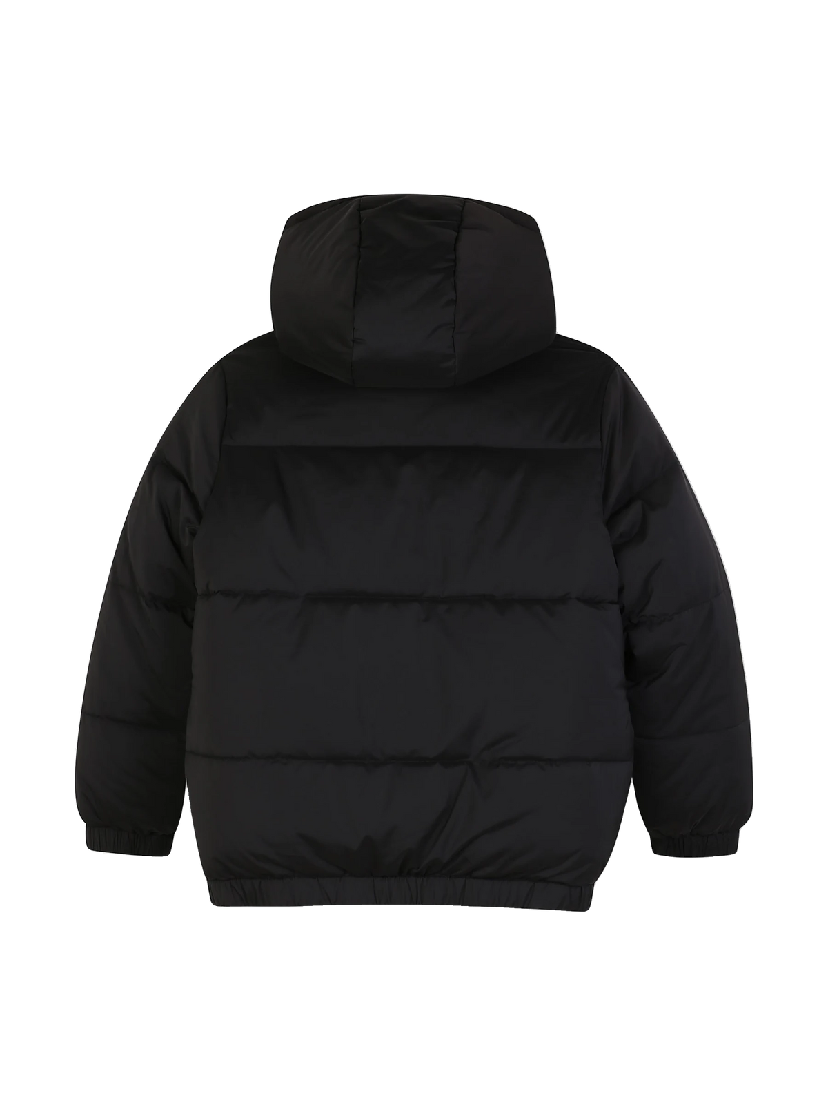 Kenzo Kids reversible hooded puffer jacket, black side, back view