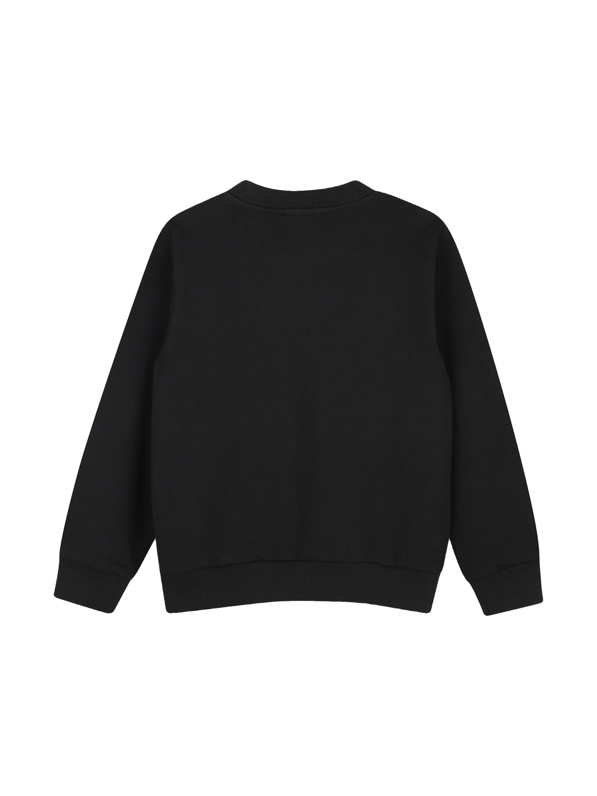 Kenzo Kids black unbrushed fleece sweatshirt, back view