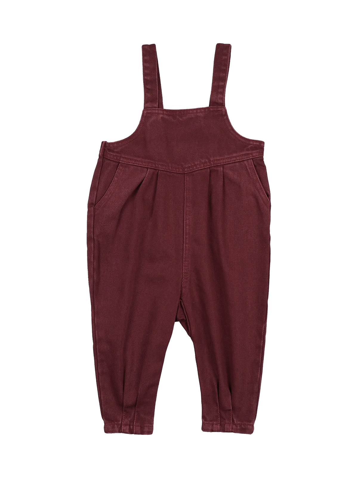 Kin and Kin Baby Overall – Washed Burgundy