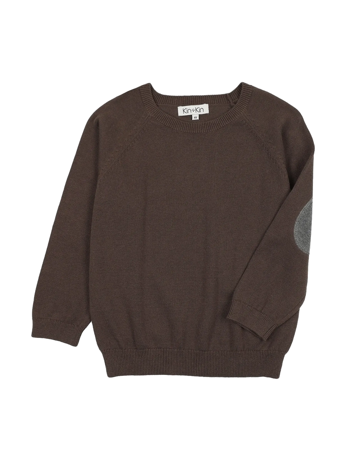 Kin and Kin Boys Patch Sleeve Sweater Brown
