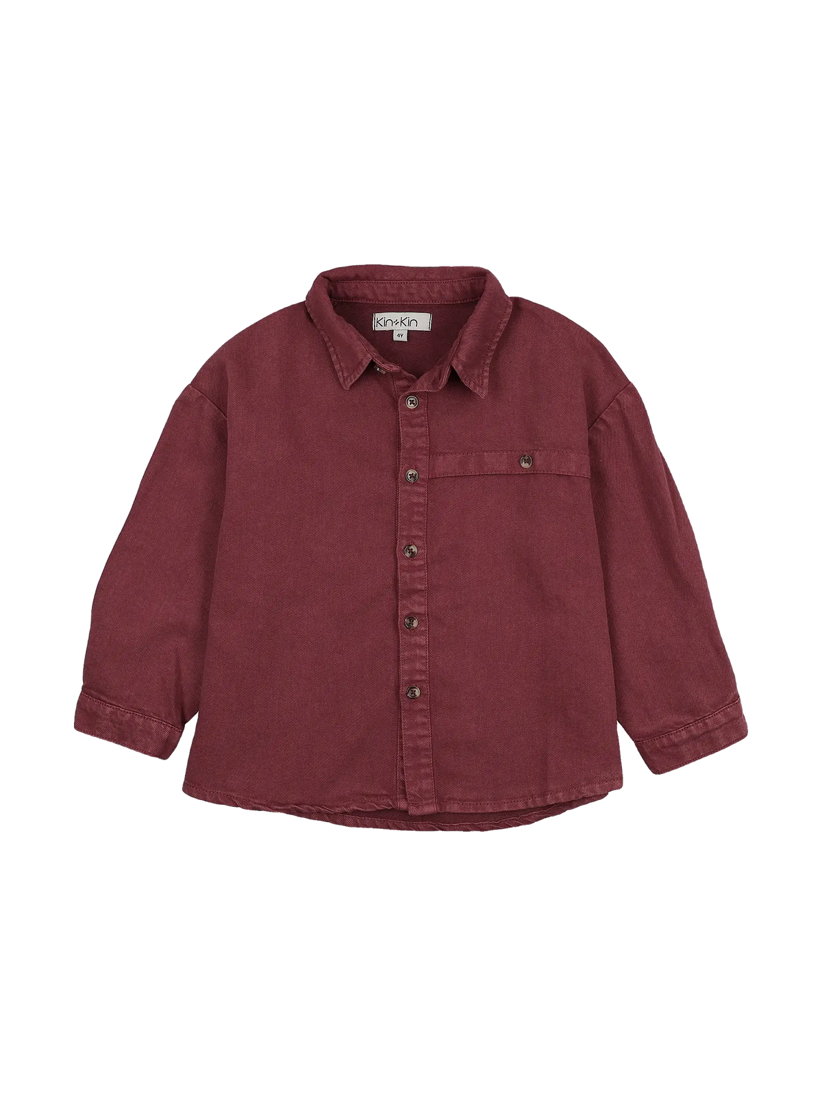 Kin and Kin Boys Shirt – Washed Burgundy