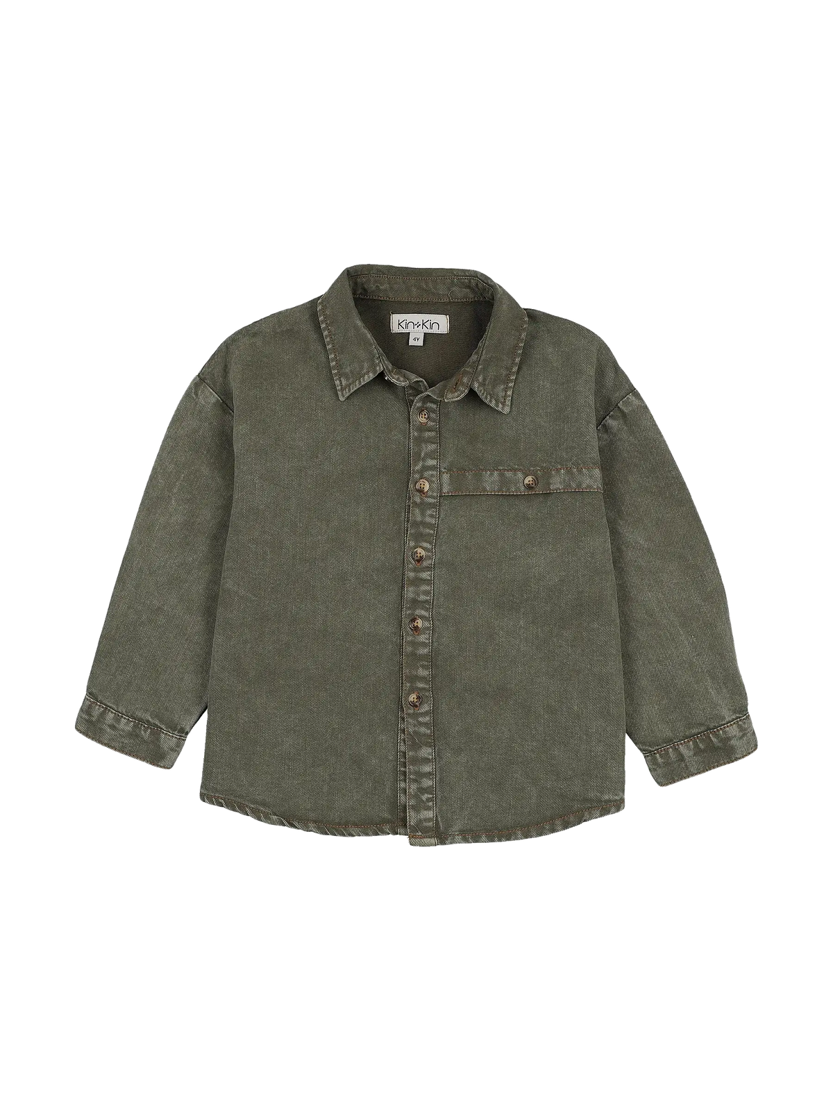 Kin and Kin Boys Shirt – Washed Green