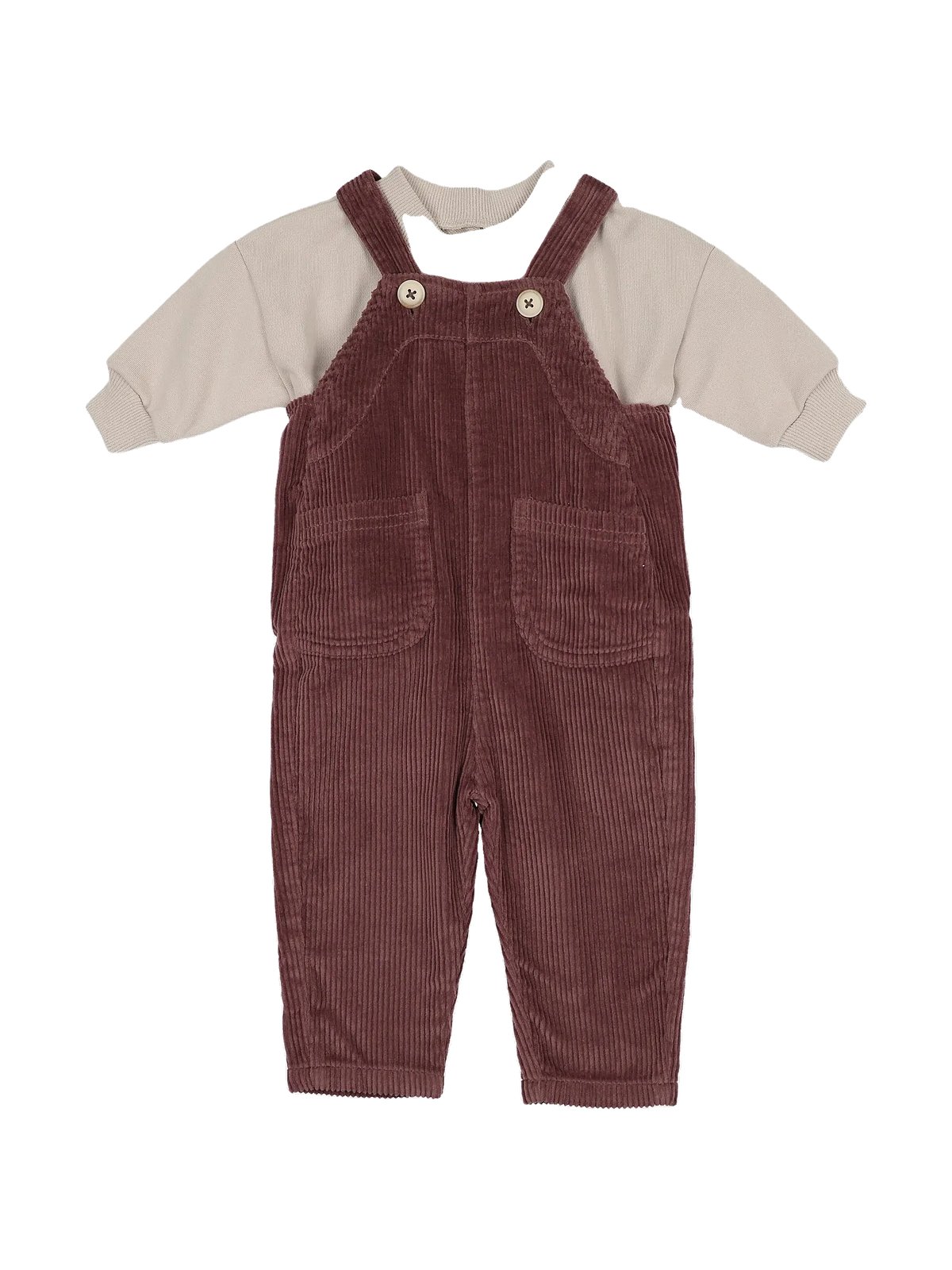 Kin and Kin kids Corduroy Overall Set – Mauve, view 2