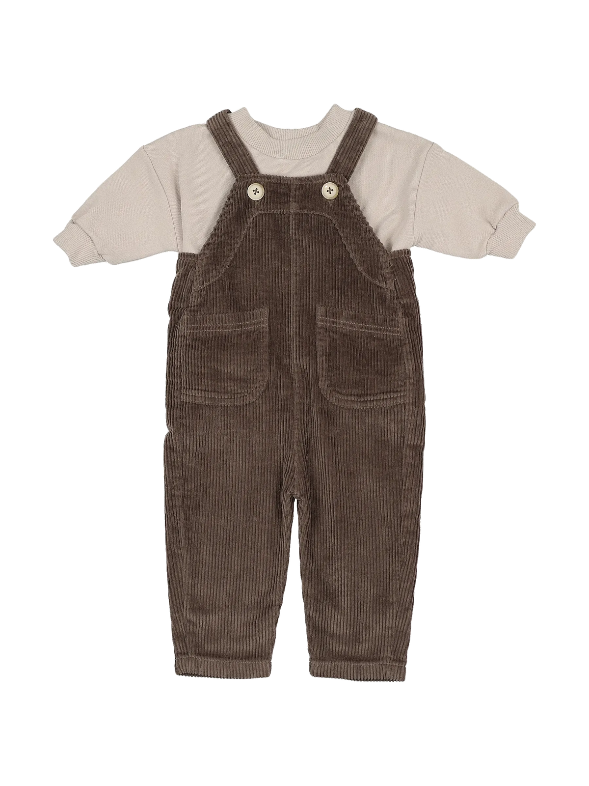 Kin and Kin kids Corduroy Overall Set – Umber