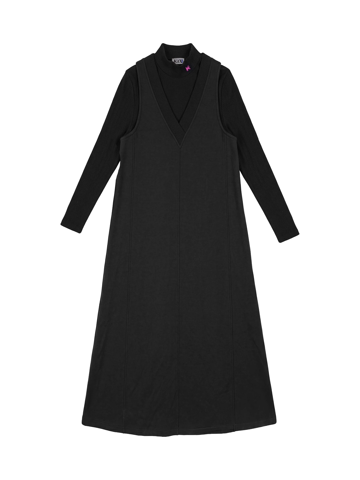 Kix kids V Neck Maxi Dress - Black