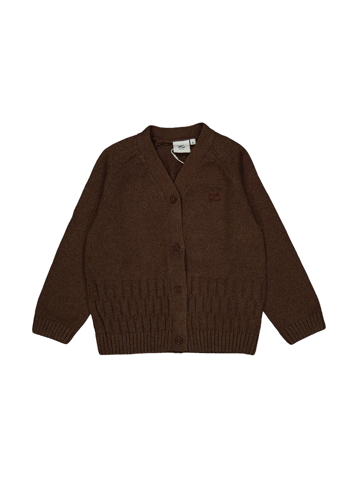 L by Ladida kids Brown Textured Cardigan