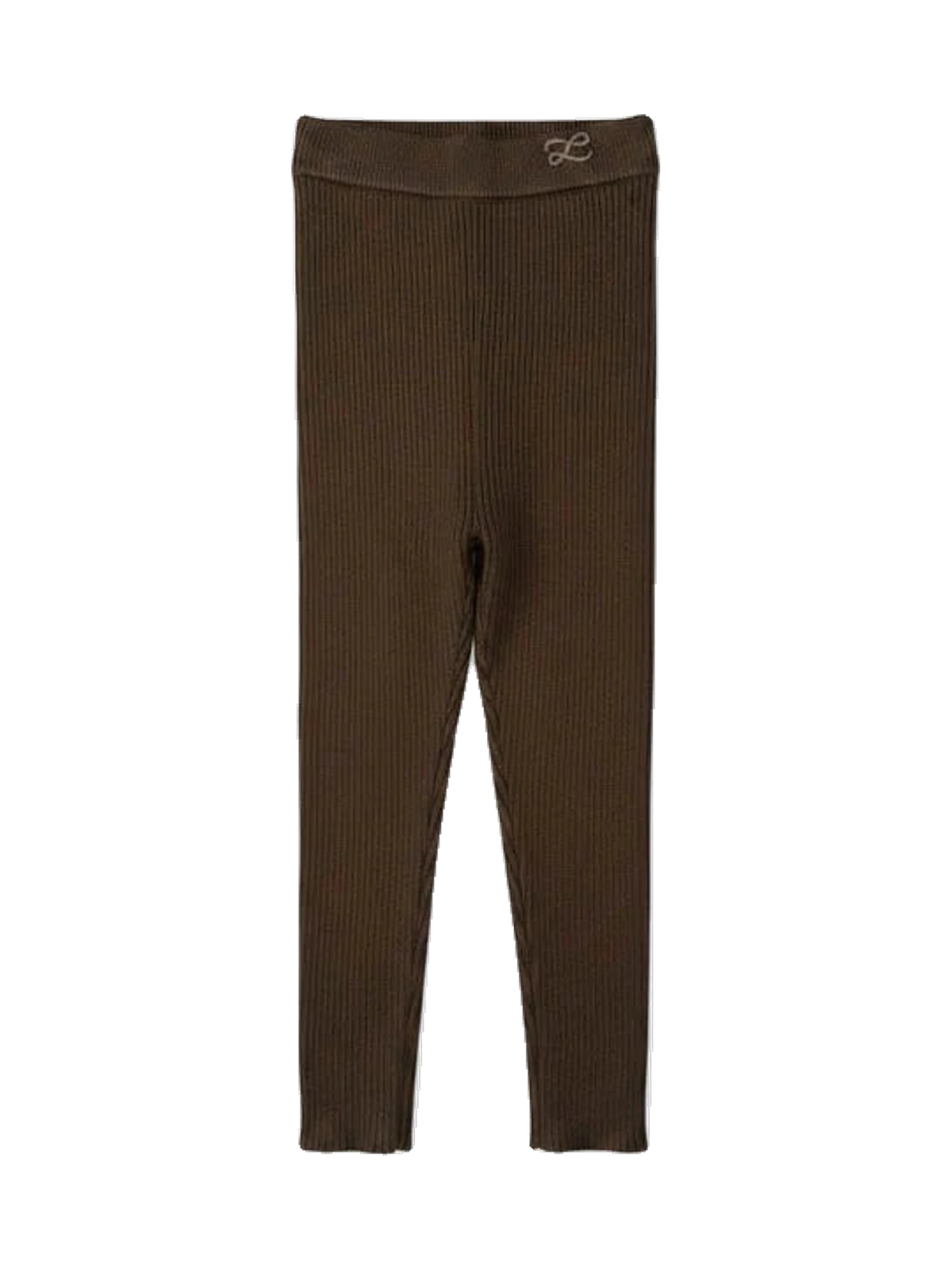 L by Ladida kids Moss Brown Knit Leggings