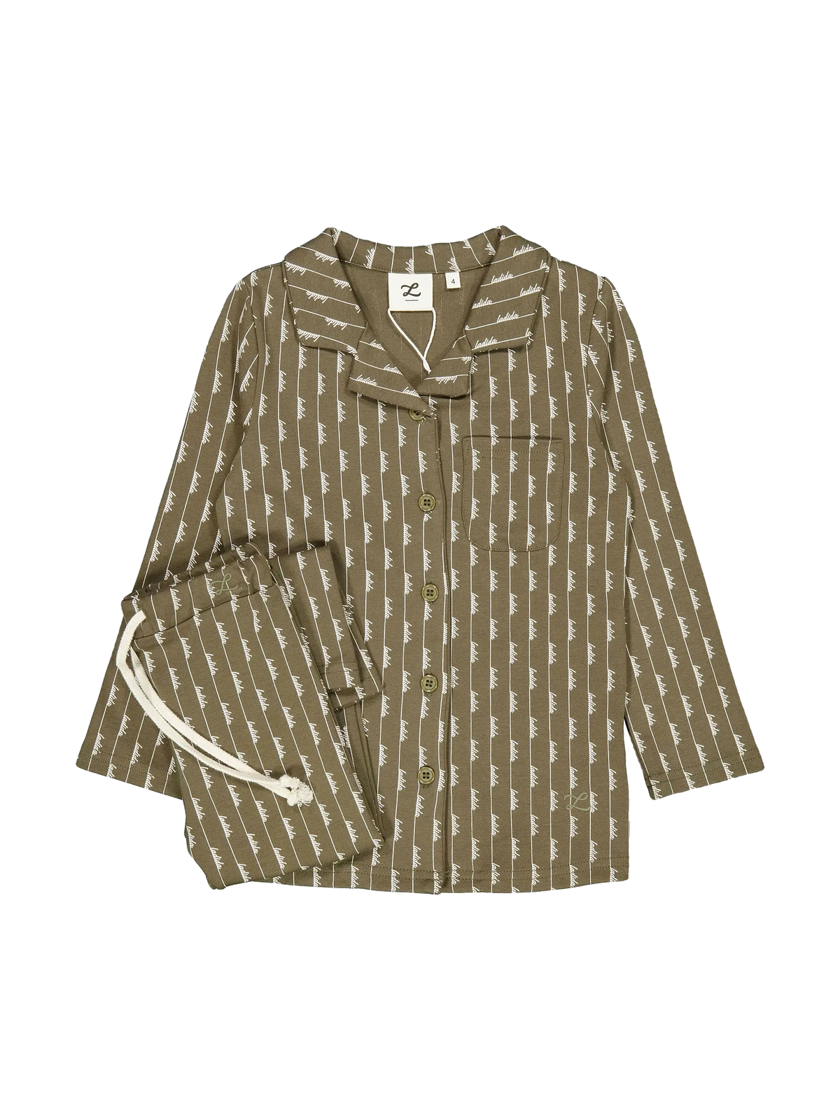 L by Ladida kids Olive Grandpa Pajama Set