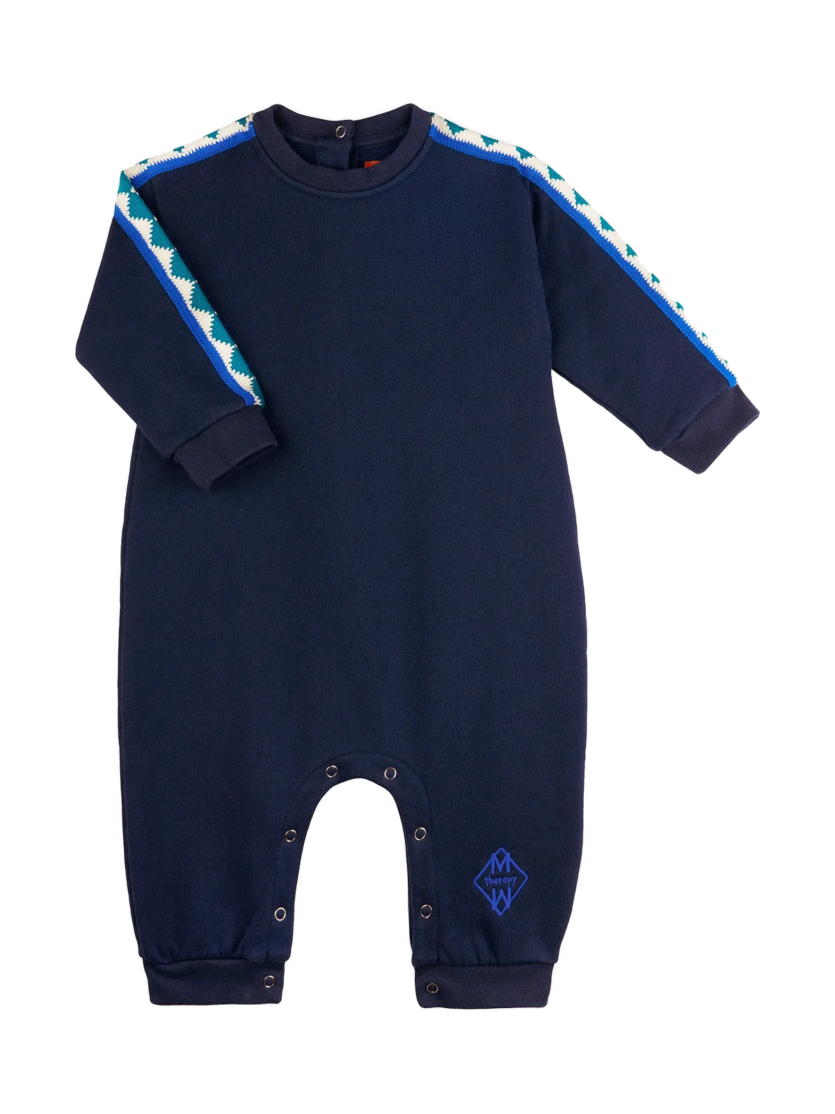 Morning Mess Therapy kids Giusy Baby Cotton Overall - Midnight Blue