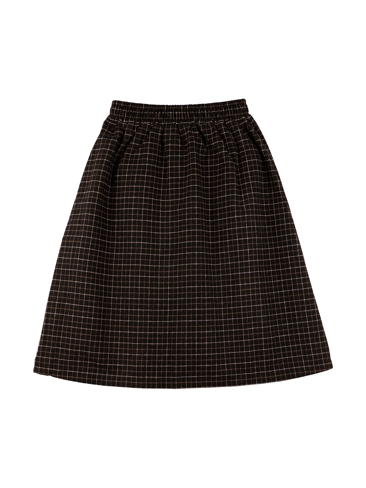 Morning Mess Therapy kids Scarlett Midi Skirt Organic Cotton - Check, view 2