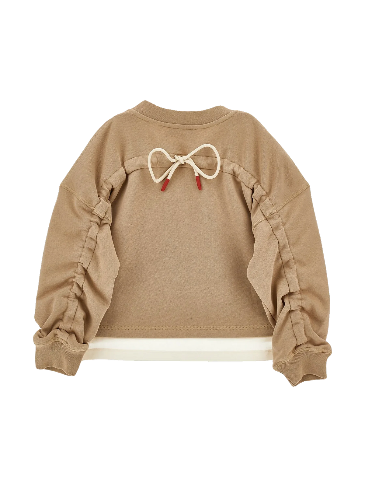 Philosophy kids Layered V-Neck Logo Sweatshirt - Beige, view 3
