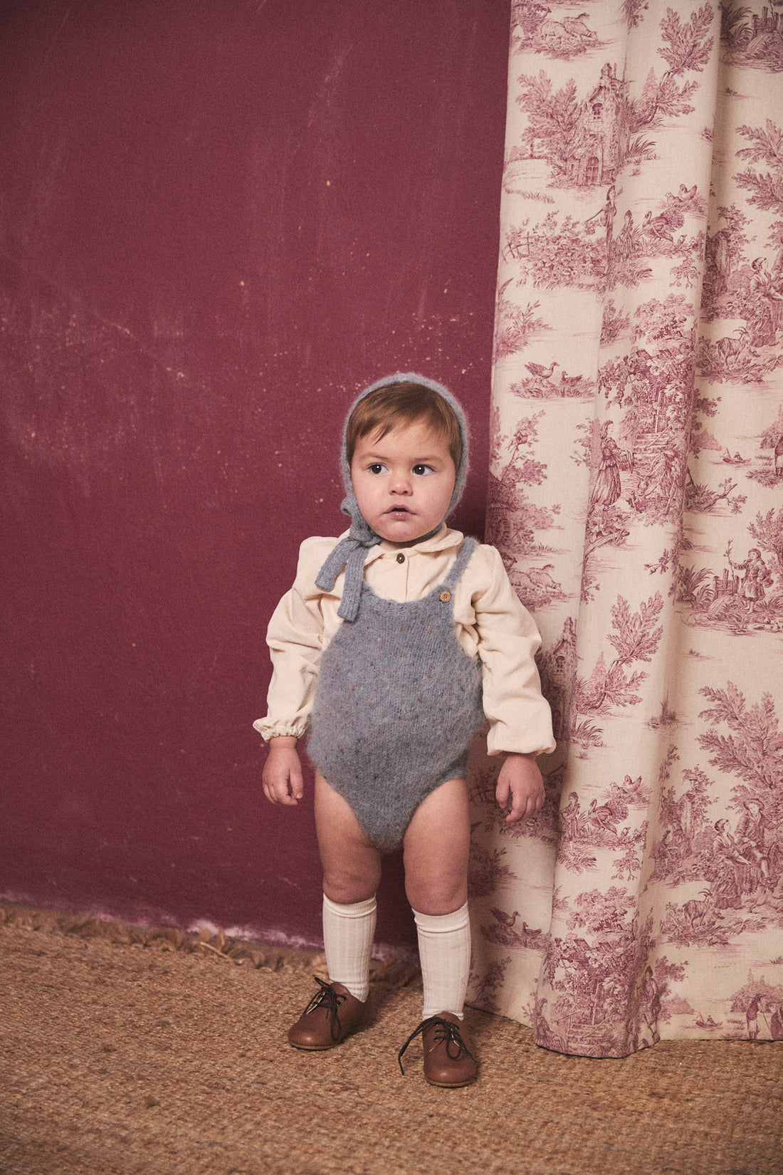 Birinit Light Blue Knit Romper Baby