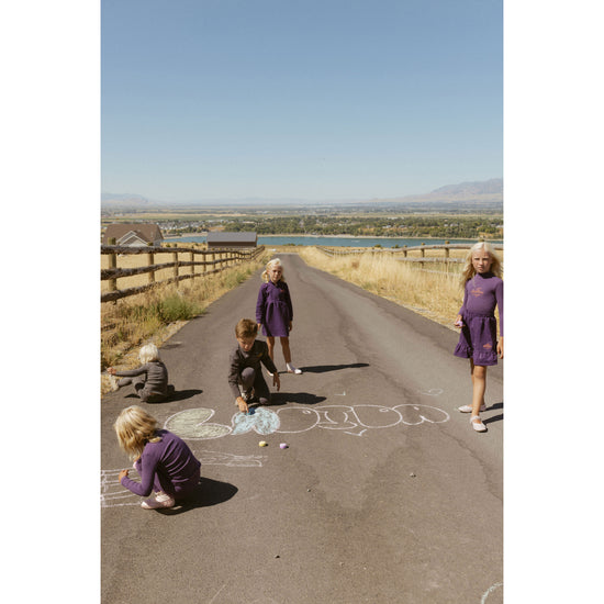 Lbl39 purple dress with half zip