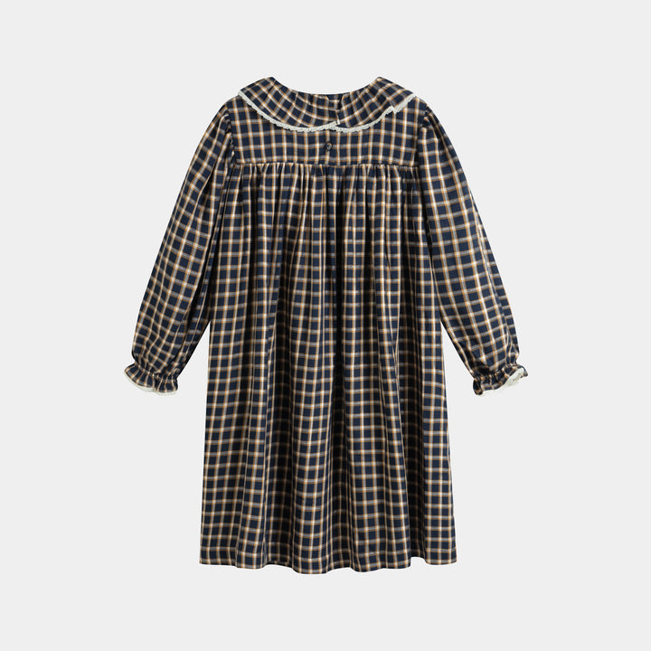 C'era una volta Sophia dress blue check lurex