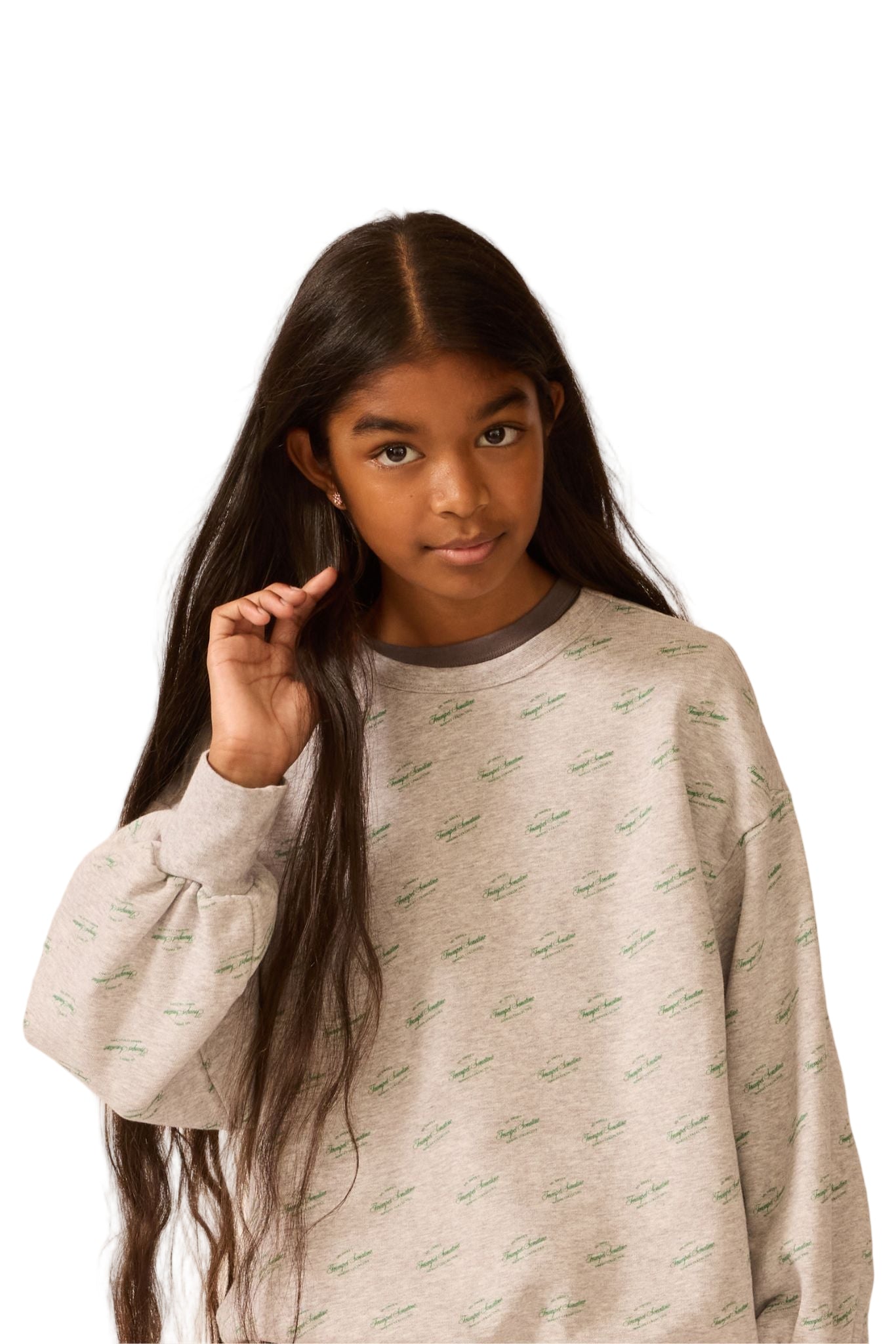 F25k1206 The Sunday Collective organic weekend sweatshirt in Heather Grey