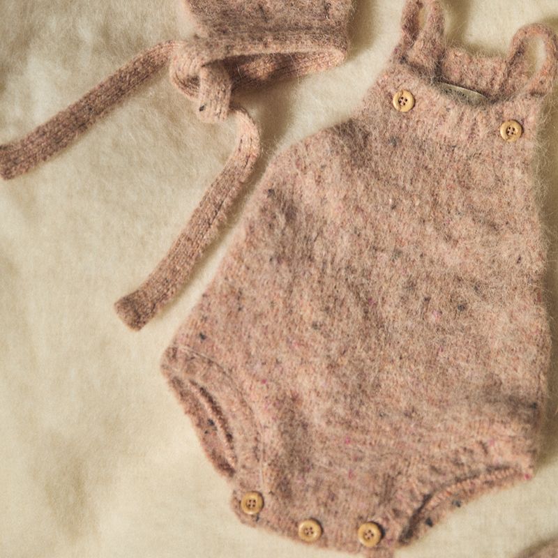 Birinit Light Pink Knit Romper Baby