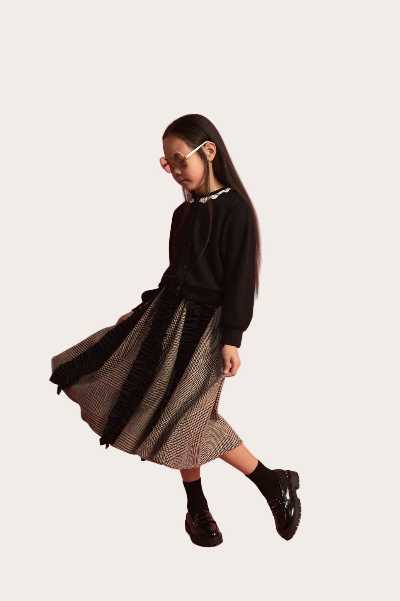 K071 Little Creative Factory valley ruffle circle skirt