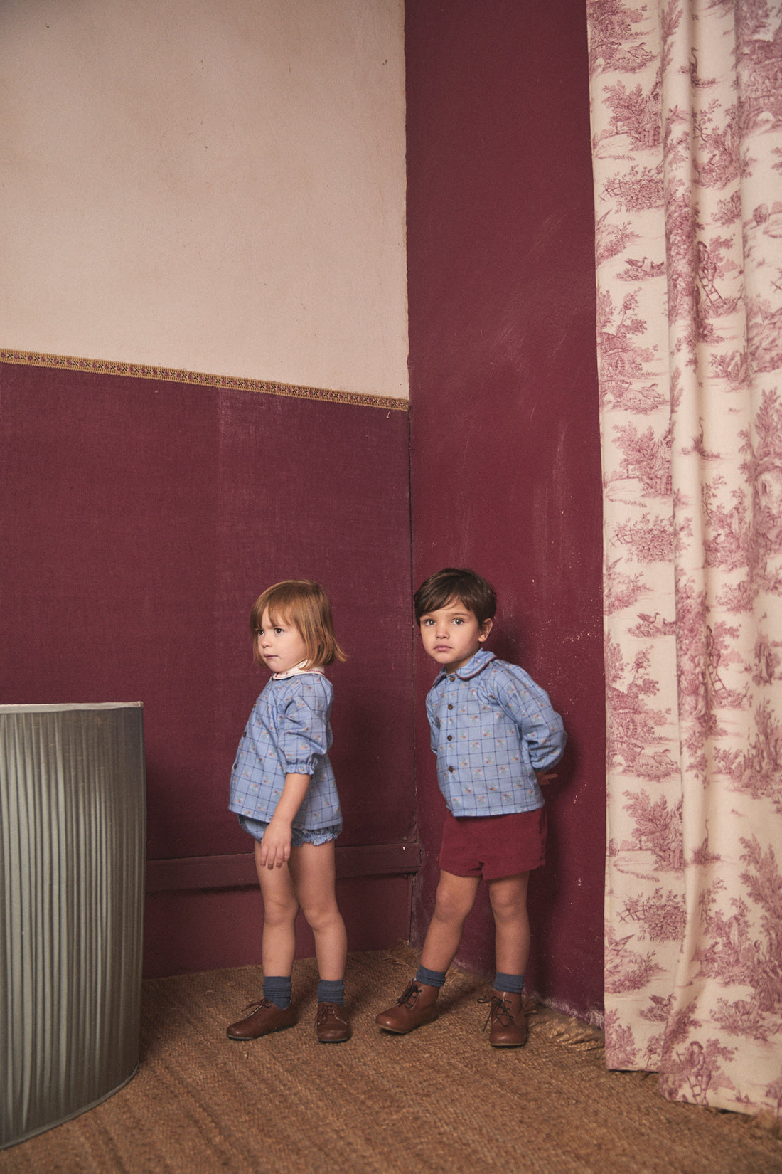 Birinit Burgundy Corduroy Short Pants Baby