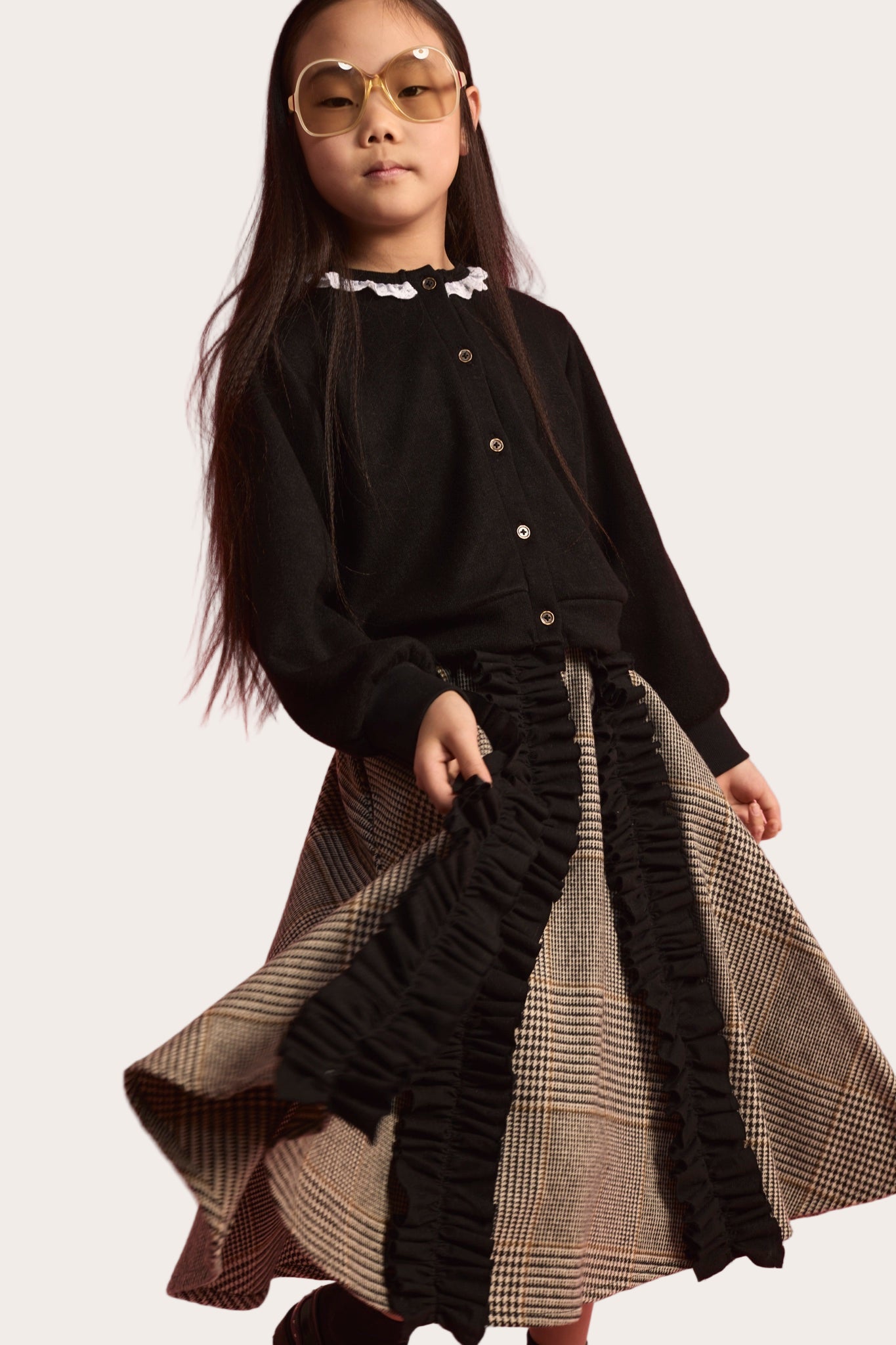 K071 Little Creative Factory valley ruffle circle skirt